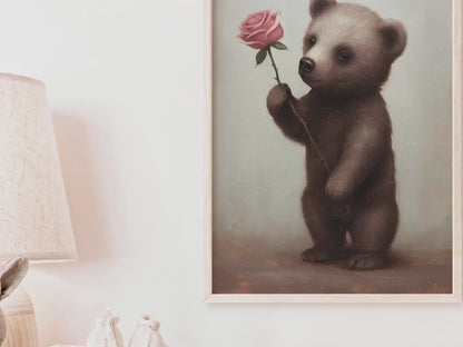 Brown Bear Wall Art – Animal Nursery Print