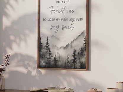 Forest Print – Nature Living Room Wall Decor