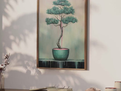 Bonsai Tree Wall Art – Floral Nursery Print
