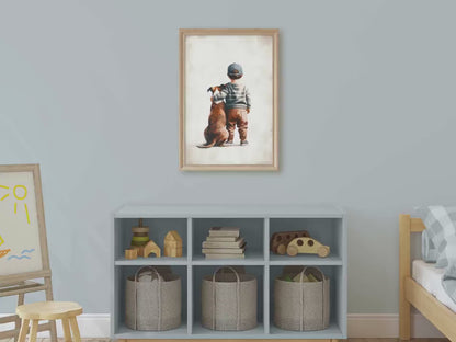 American Staffordshire Terrier Wall Art – Dog Nursery Print