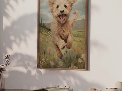Goldendoodle Art Print – Dog Girls Room Wall Decor