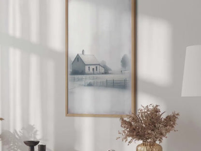 Country House Wall Art – Farm Living Room Print