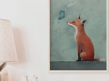 Fox Wall Art – Woodland Nursery Print