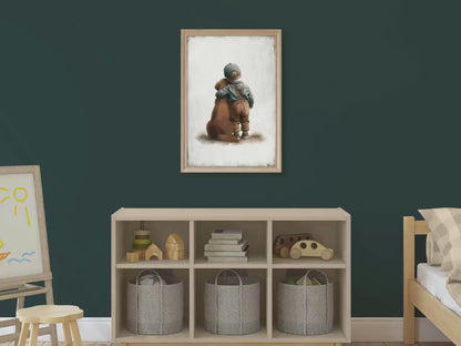Golden Retriever Wall Decor – Dog Boys Room Print