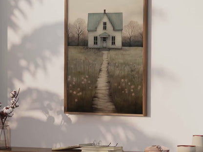 Country House Wall Art – Farm Living Room Print