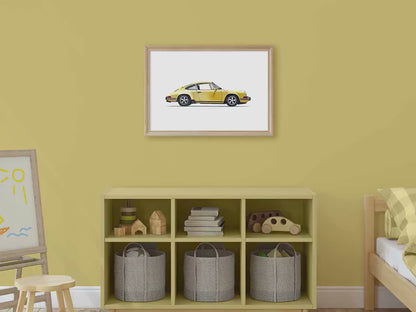 Vintage Porsche Print – Vehicle Boys Room Wall Art