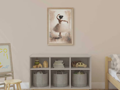 Ballerina Wall Art – Ballet Nursery Print for Girls