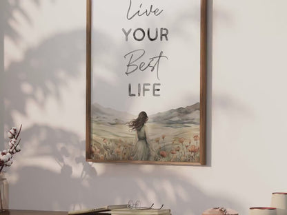 Motivational Quote Print – Inspirational Girls Room Wall Art