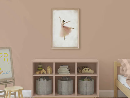 Ballerina Wall Art – Dance Nursery Print for Girls