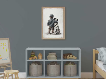 Dalmatian Art Print – Dog Boys Room Wall Decor