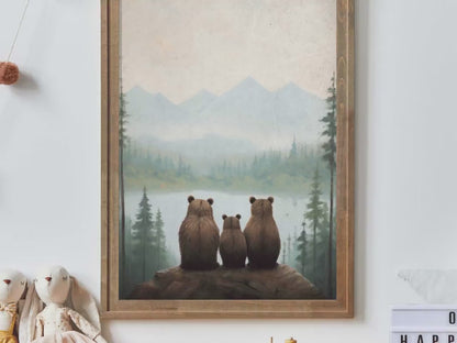Bear Wall Art – Woodland Kids Room Decor