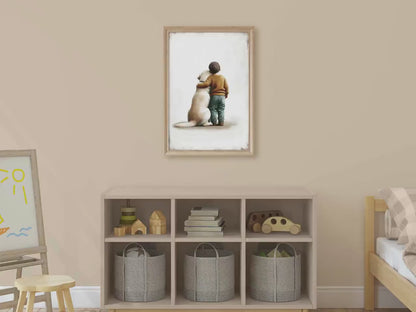 Yellow Labrador Wall Art – Dog Boys Room Print