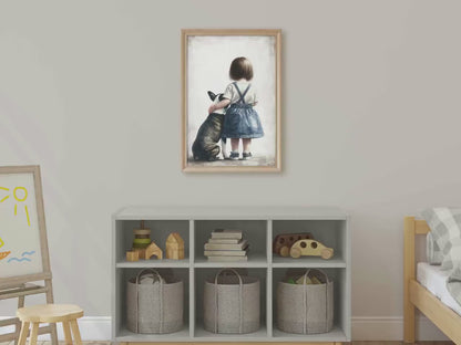 French Bulldog Wall Art – Dog Nursery Print for Girls