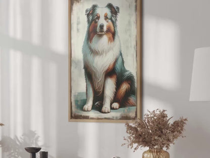Australian Shepherd Print – Dog Wall Decor for Living Room