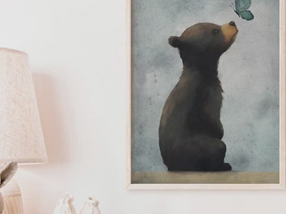 Brown Bear Wall Art – Animal Nursery Print