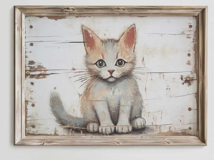 Kitten Wall Art – Animal Nursery Print