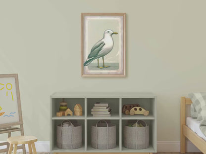Seagull Print – Coastal Kids Room Wall Decor