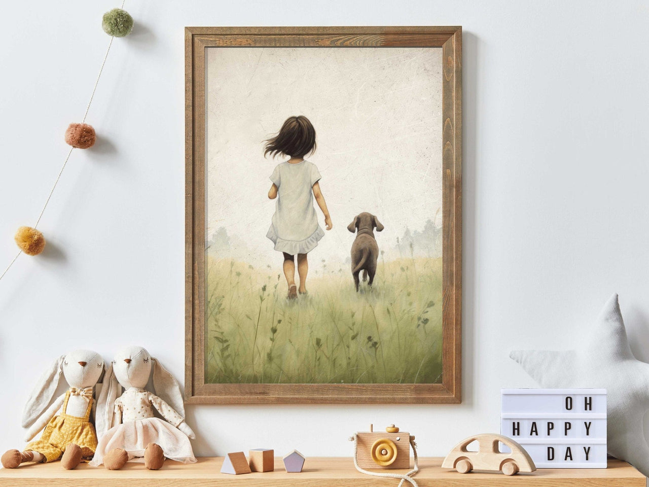 Puppy Wall Art – Dog Nursery Print for Kids