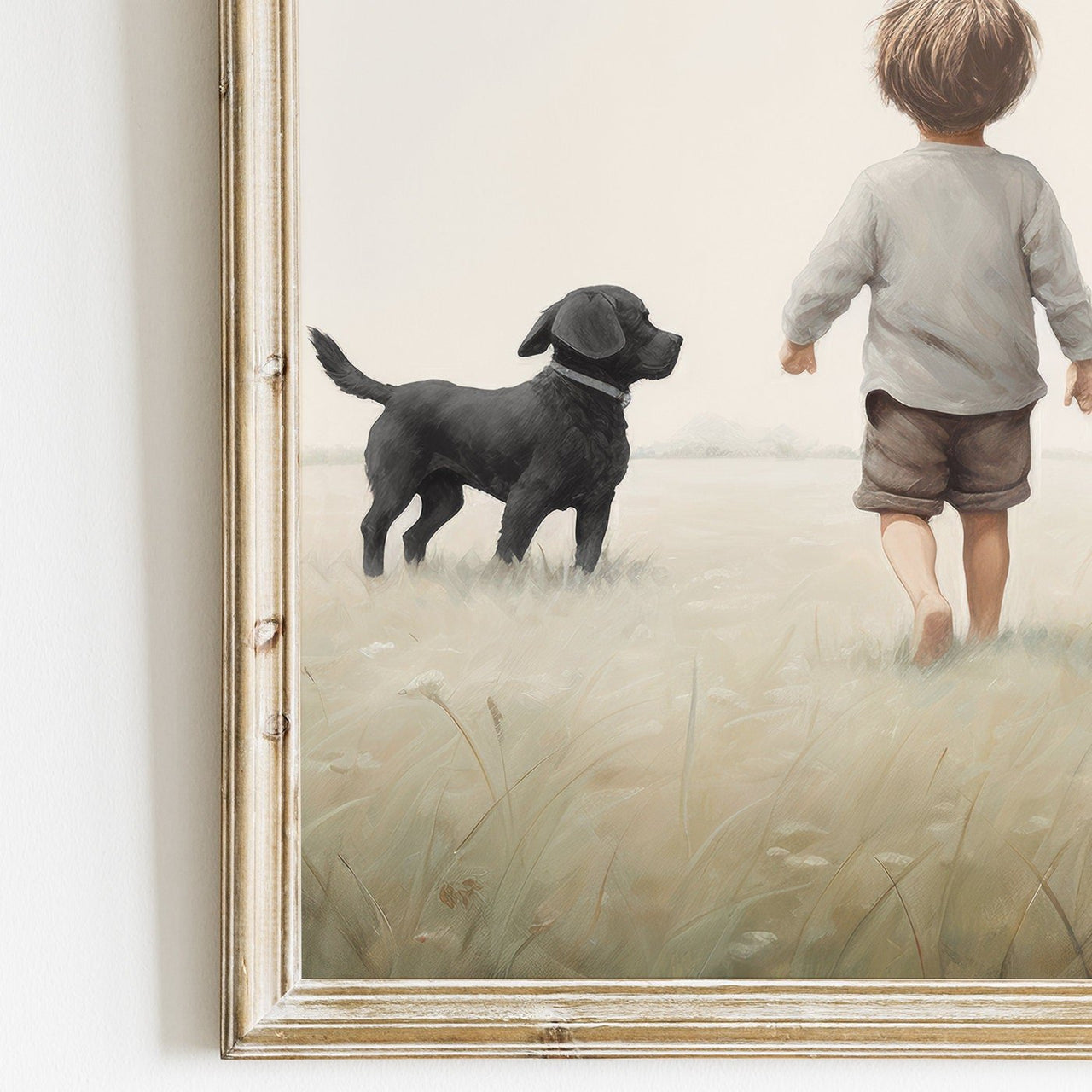 Black Labrador Print – Dog Nursery Wall Art for Boys • Set of 3