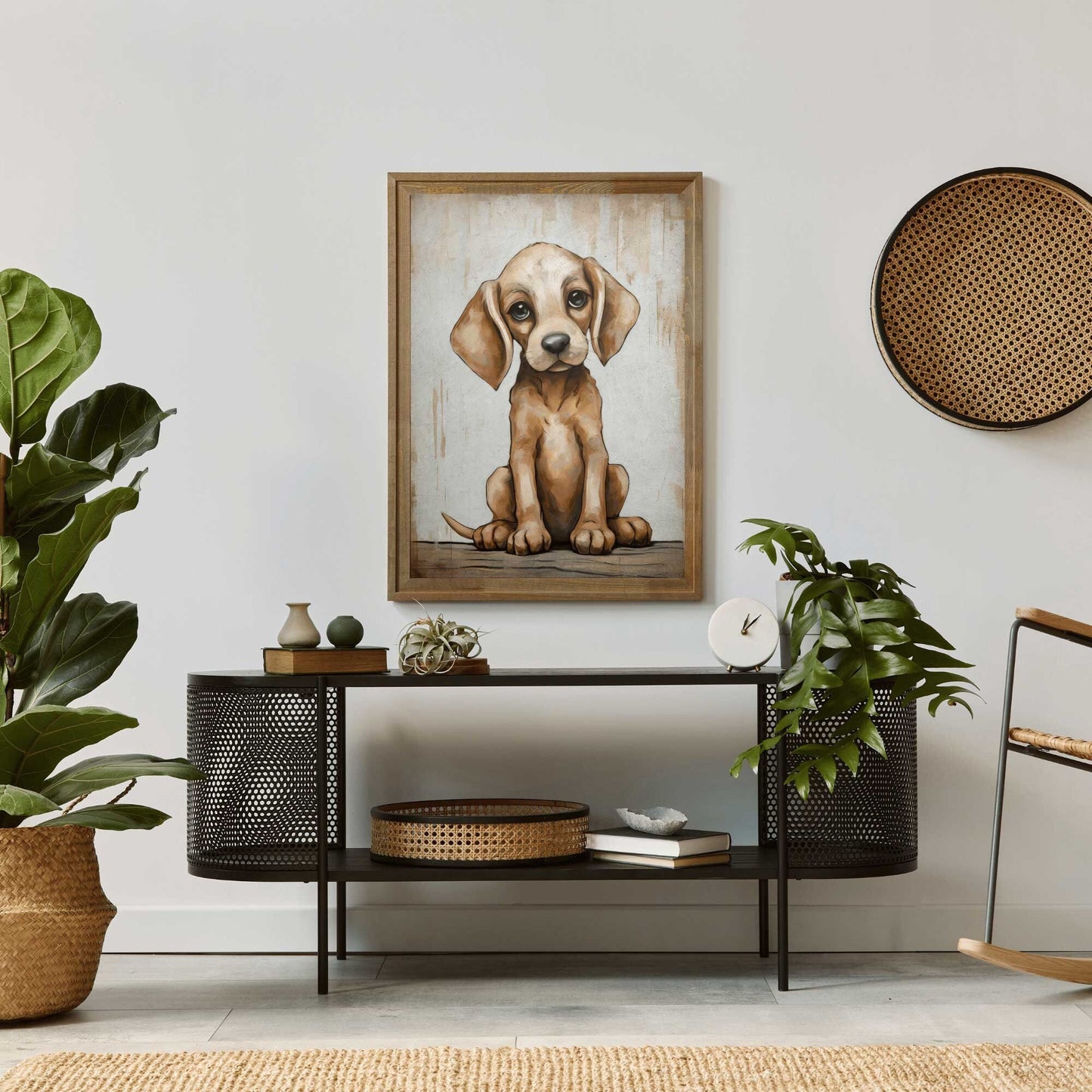 Puppy Nursery Print, Cute Vintage Dog Wall Art, Kids Room Decor - WildfieldPrints