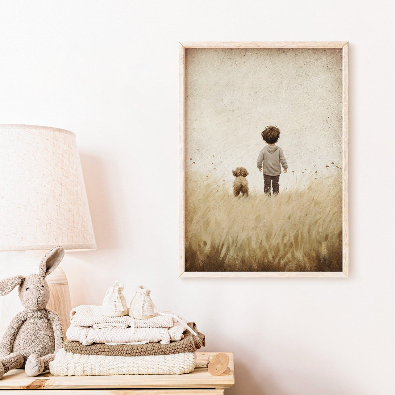 Puppy Wall Art – Dog Boys Room Print
