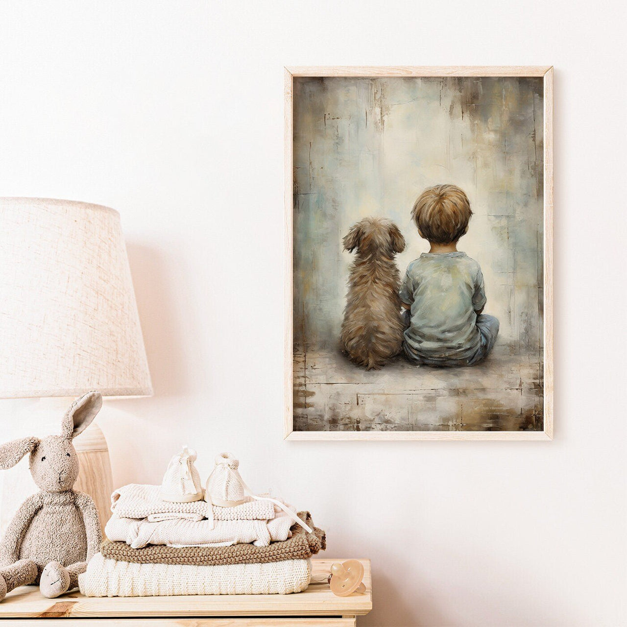 Puppy Wall Art – Dog Boys Room Print