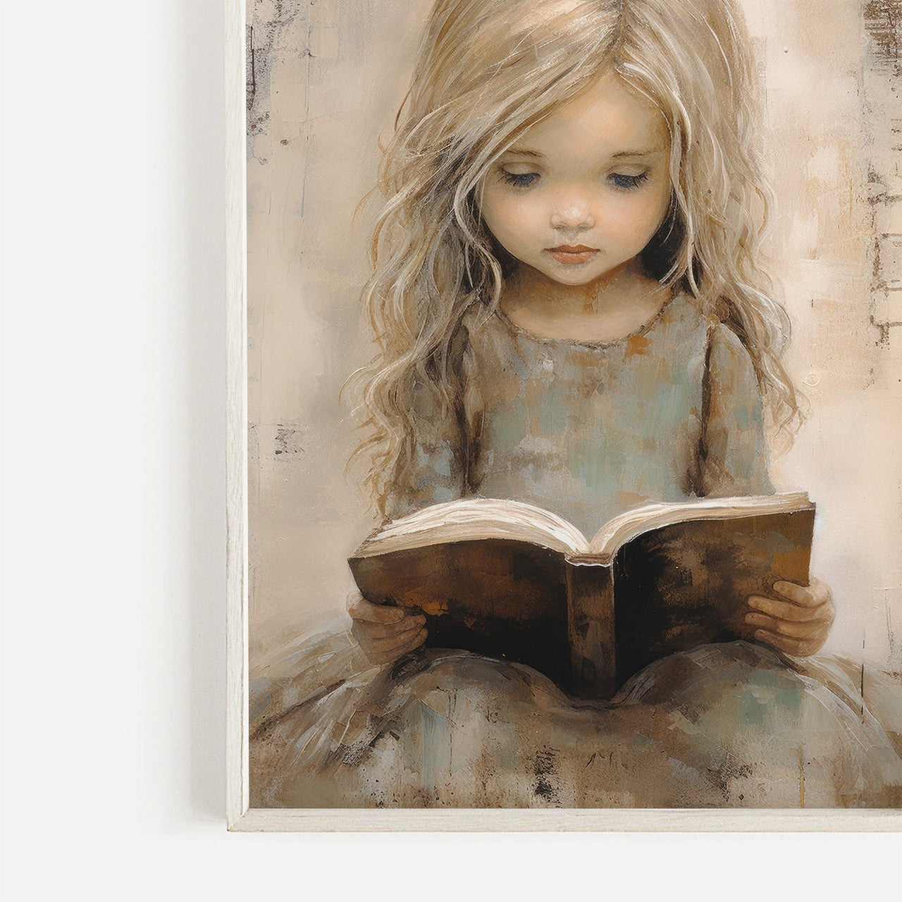 Reading Book Wall Art – Learning Girls Room Decor