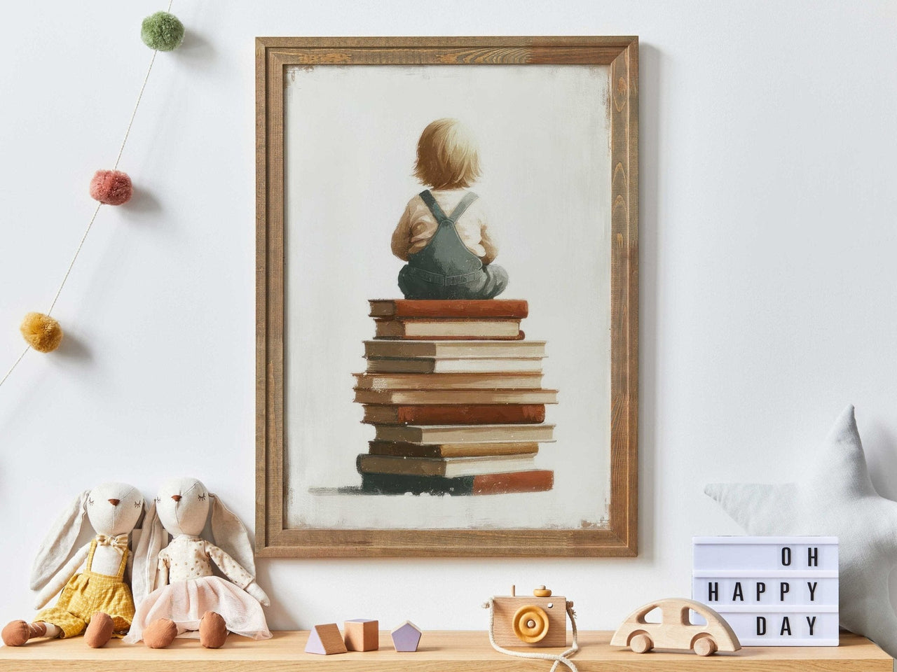 Reading Adventure Wall Art – Learning Girls Room Decor