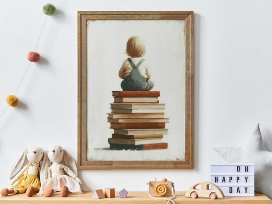 Reading Corner Wall Art, Girls Room Decor, Study & Learning Prints - WildfieldPrints
