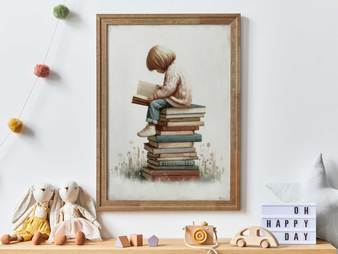 Reading Corner Print – Toddler Room Wall Decor