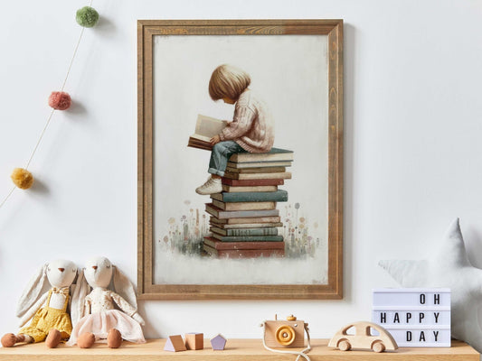 Reading Corner Print – Toddler Room Wall Decor