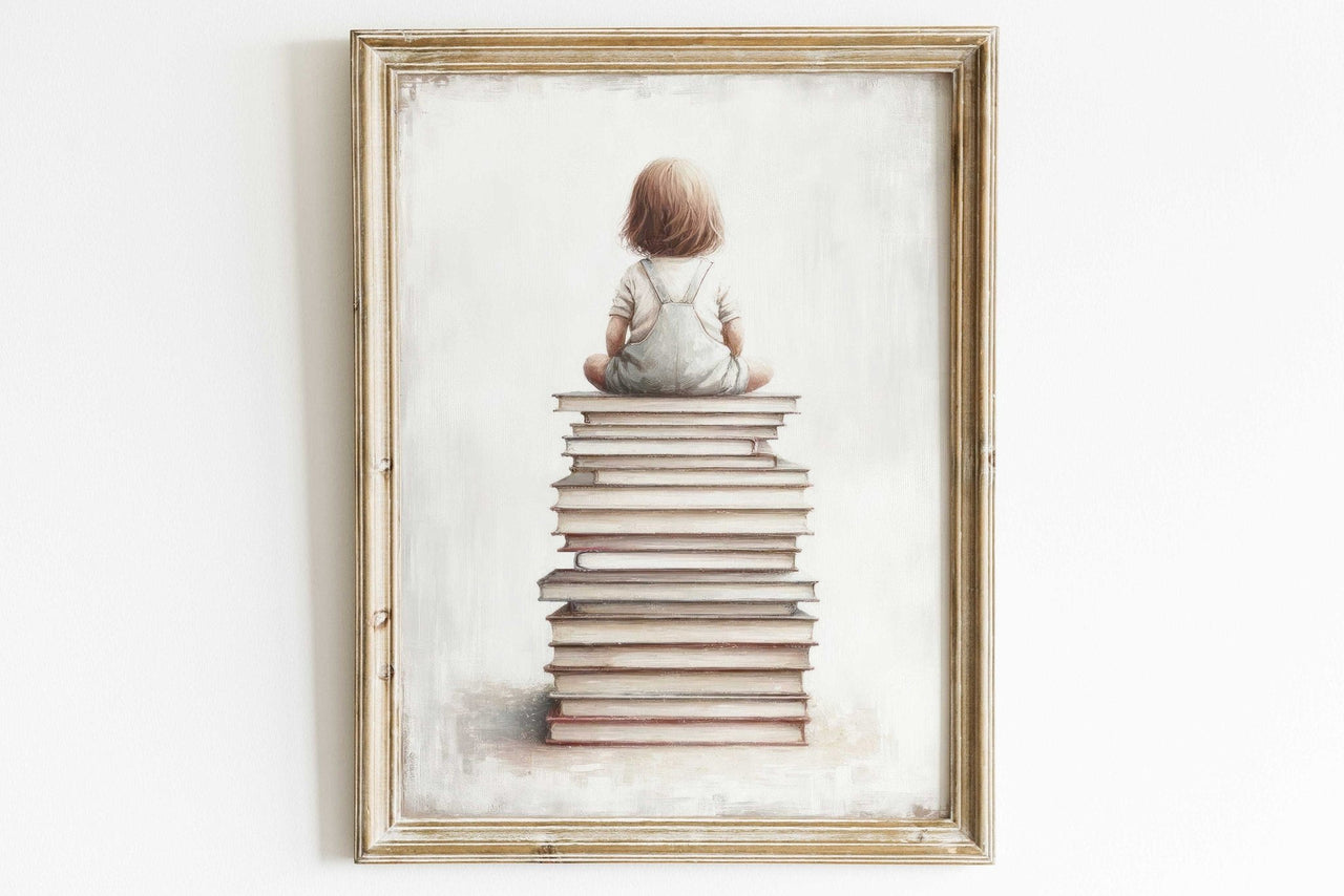 Bookish Adventure Wall Art – Learning Toddler Room Print