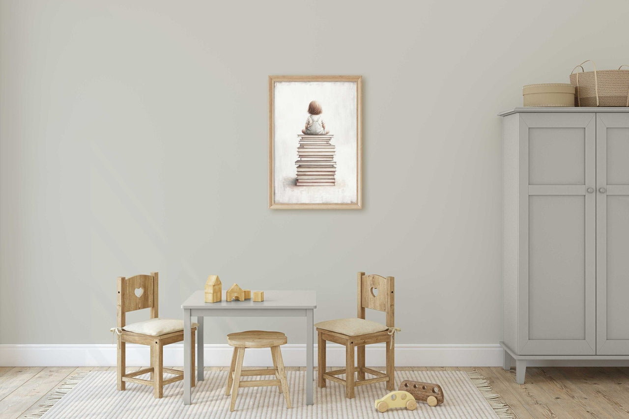 Bookish Adventure Wall Art – Learning Toddler Room Print