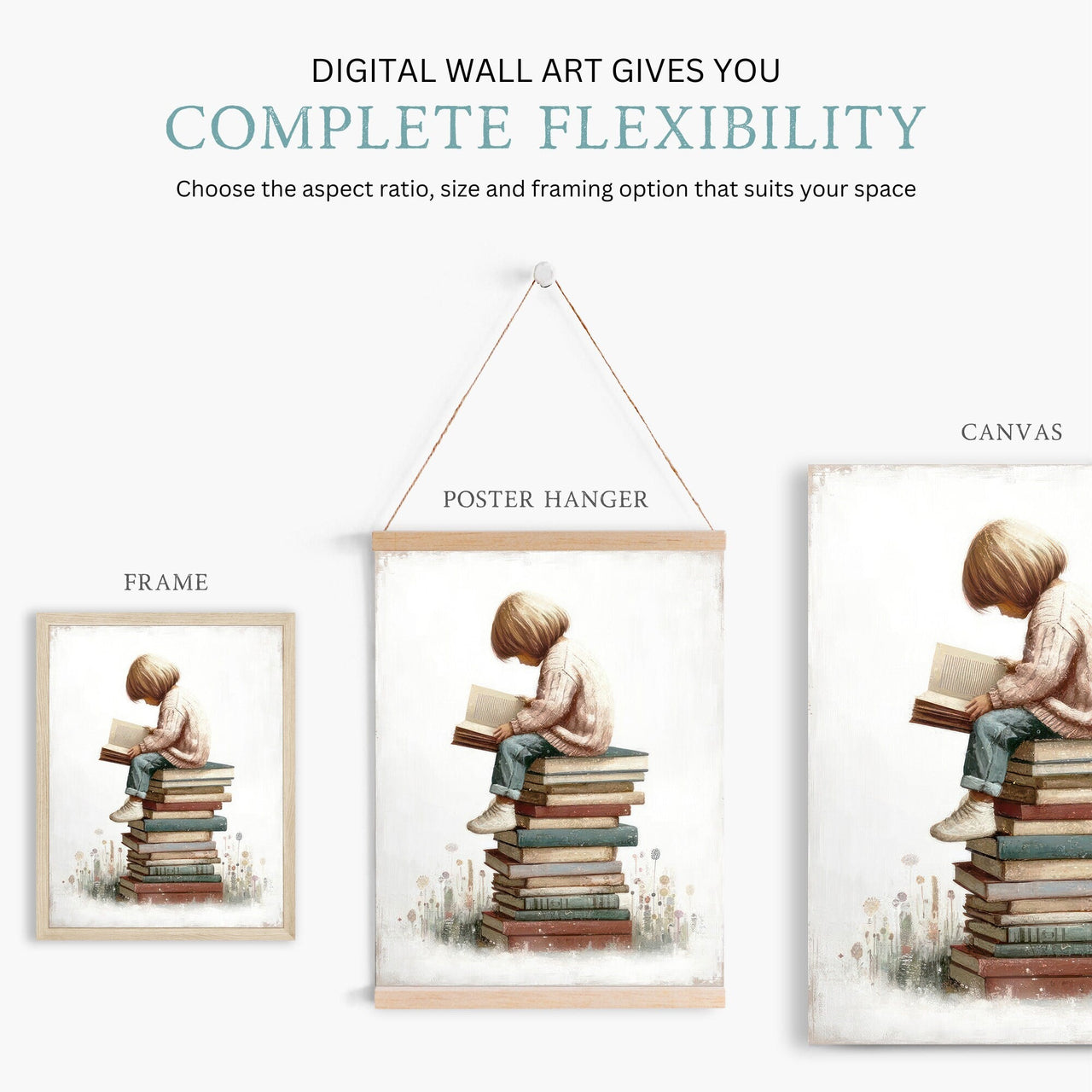 Reading Corner Print – Toddler Room Wall Decor