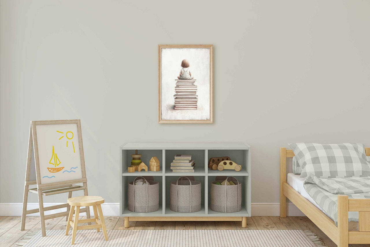 Bookish Adventure Wall Art – Learning Toddler Room Print