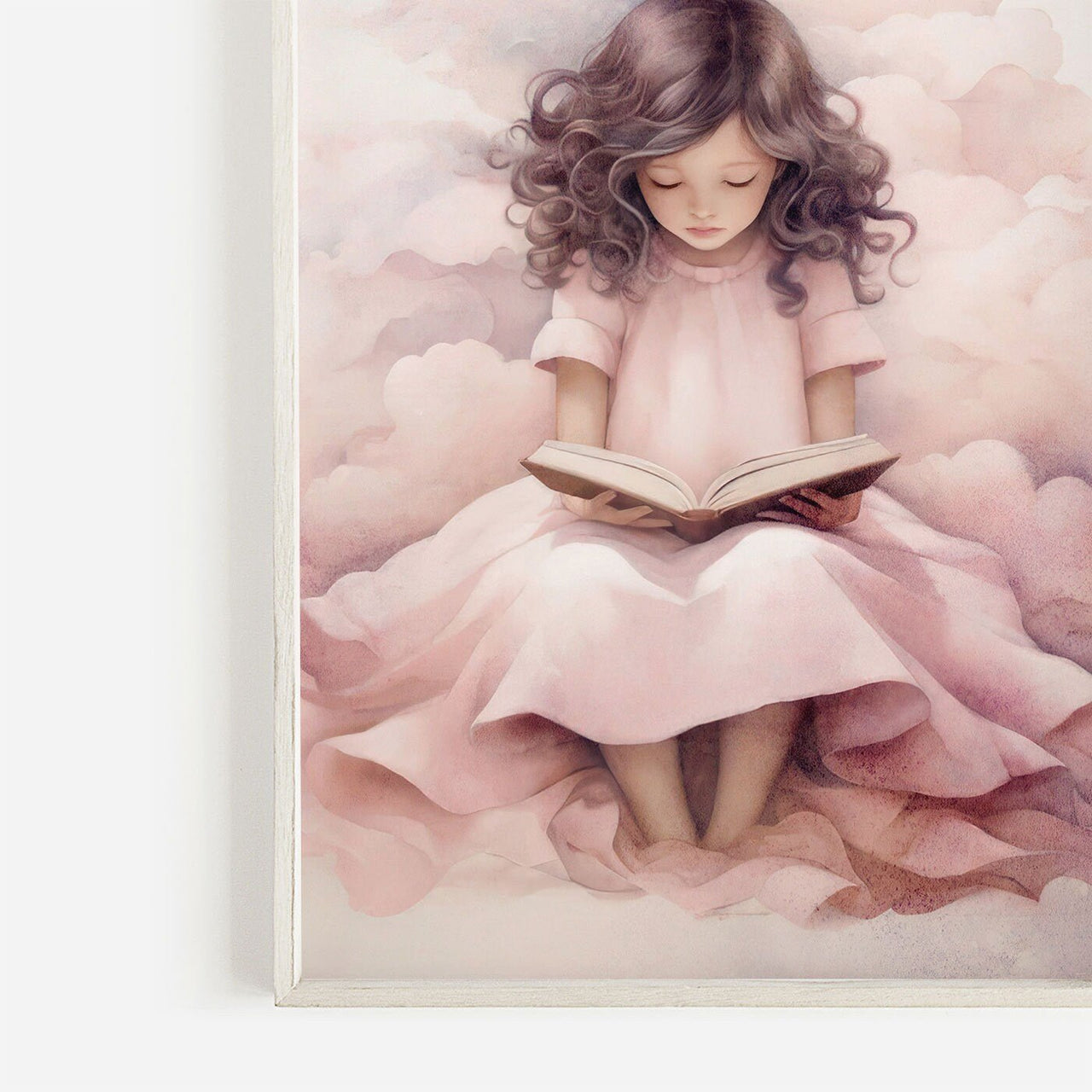 Girl Reading Wall Art – Learning Girls Room Decor