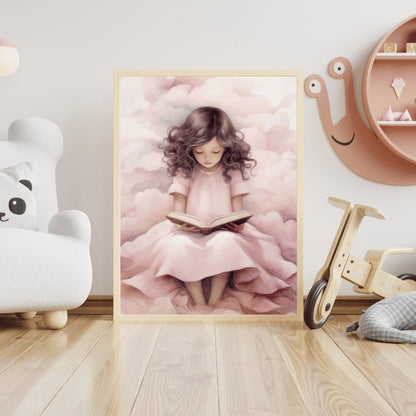 Reading Decor, Girls Room Wall Art, Learning & Study Prints - WildfieldPrints