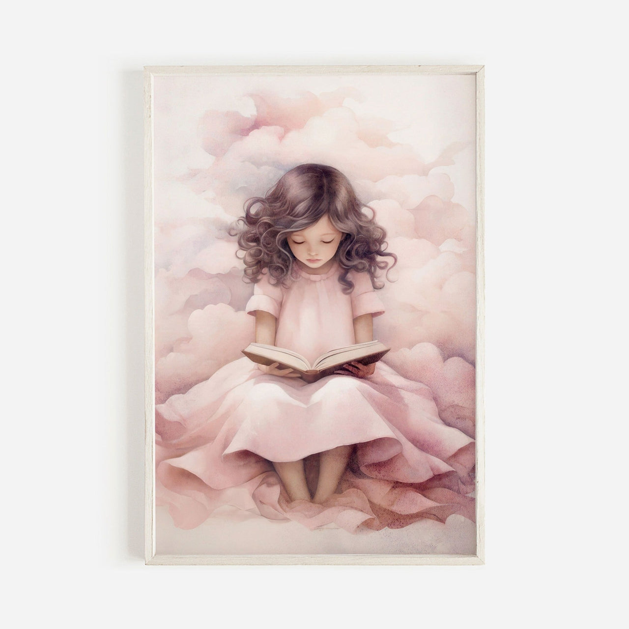 Girl Reading Wall Art – Learning Girls Room Decor