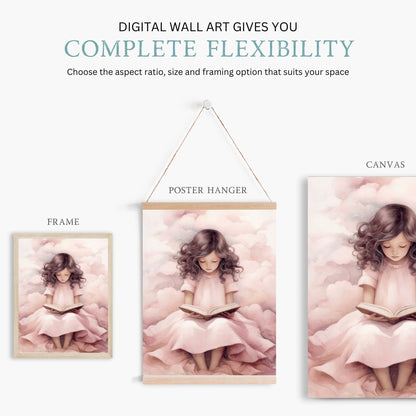 Reading Decor, Girls Room Wall Art, Learning & Study Prints - WildfieldPrints