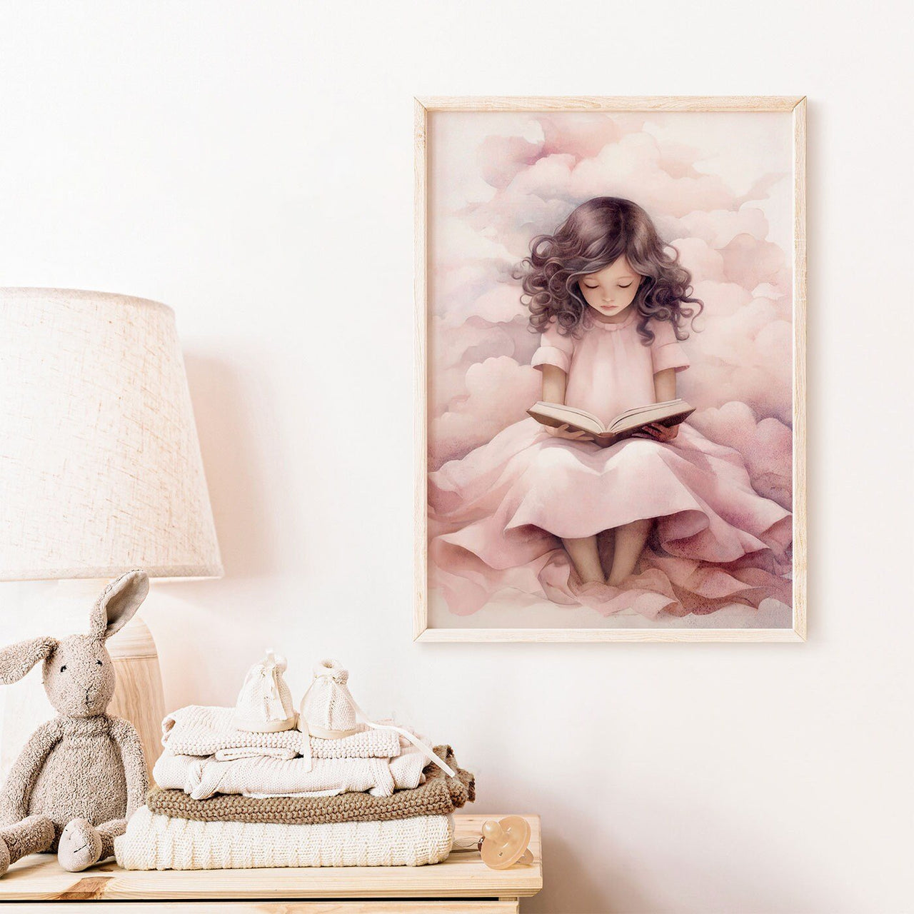 Girl Reading Wall Art – Learning Girls Room Decor