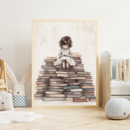 Reading Decor, Learning Wall Art for Girls Bedroom or Study Room - WildfieldPrints