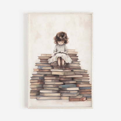 Reading Decor, Learning Wall Art for Girls Bedroom or Study Room - WildfieldPrints