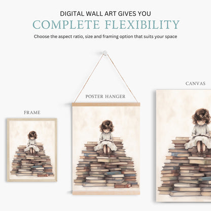 Reading Decor, Learning Wall Art for Girls Bedroom or Study Room - WildfieldPrints