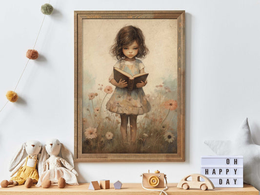 Reading Print – Book Lover's Kids Room Wall Decor