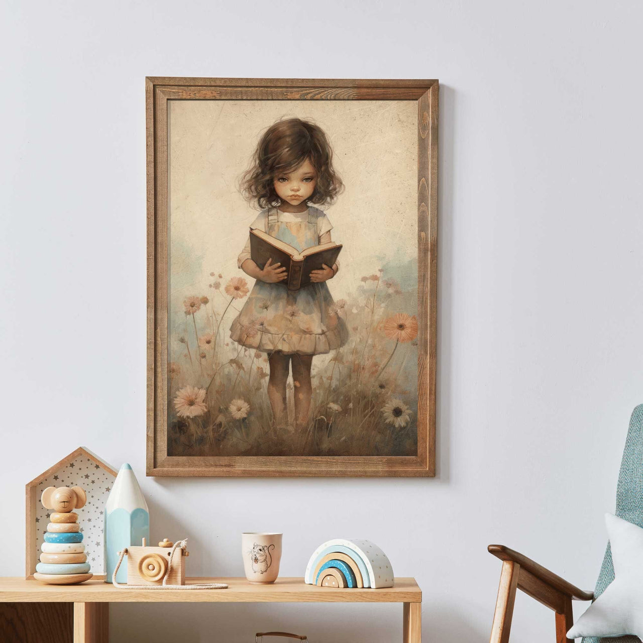 Reading Print – Book Lover's Kids Room Wall Decor