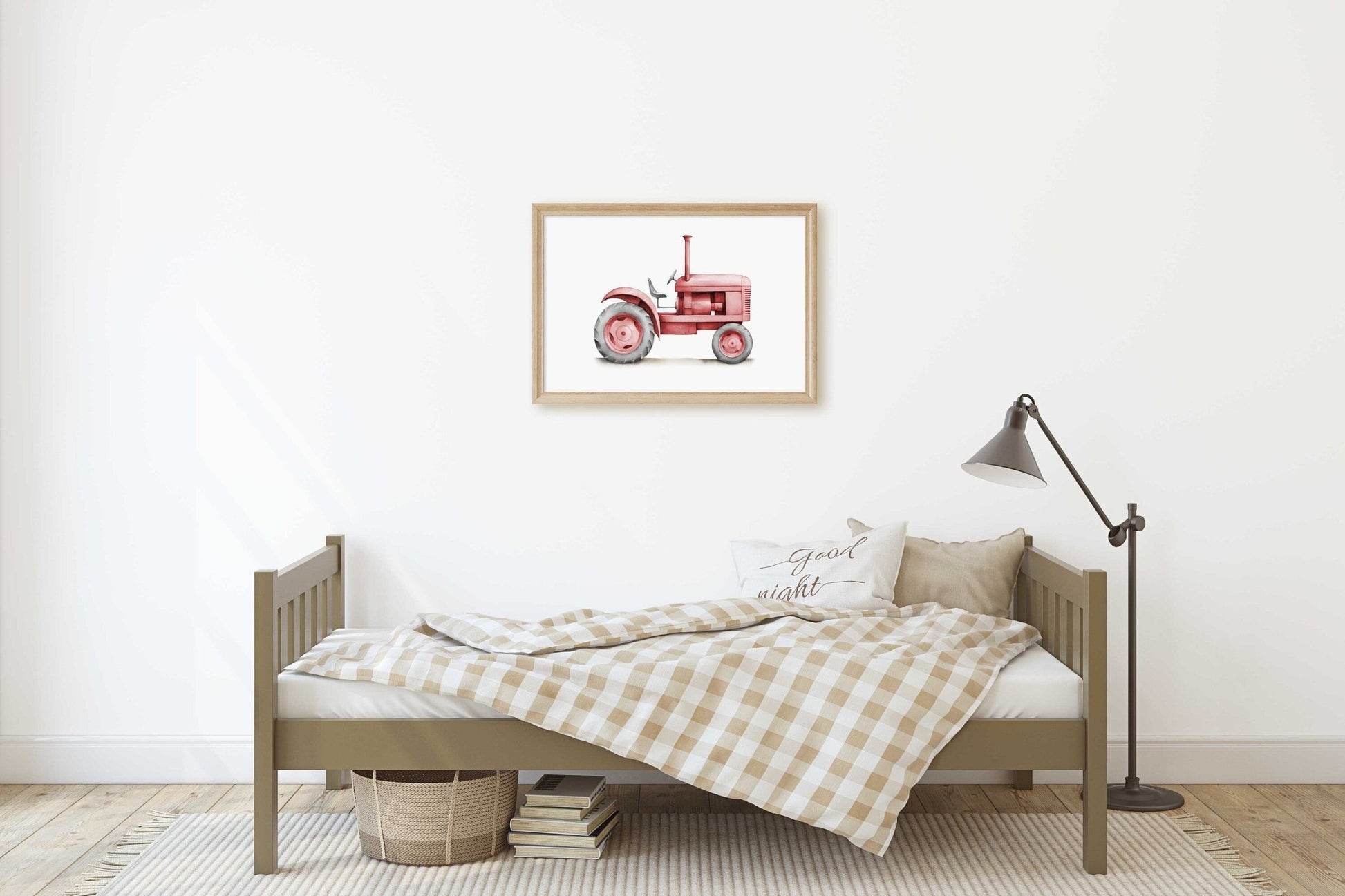 Retro Tractor Print, Farm Nursery Wall Art, Farmhouse Decor - WildfieldPrints