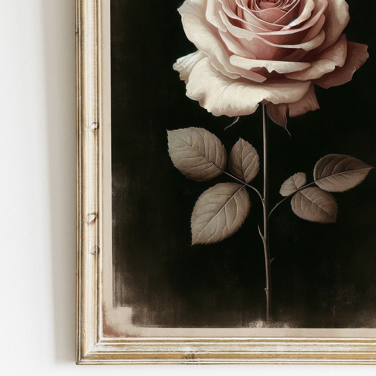 Pink Rose Wall Art – Floral Bedroom Print