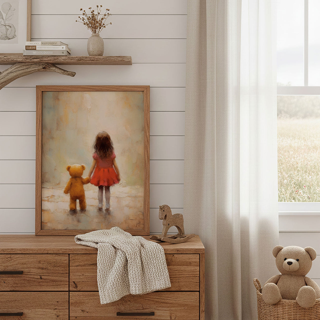 Rustic Bear Wall Decor – Animal Nursery Print