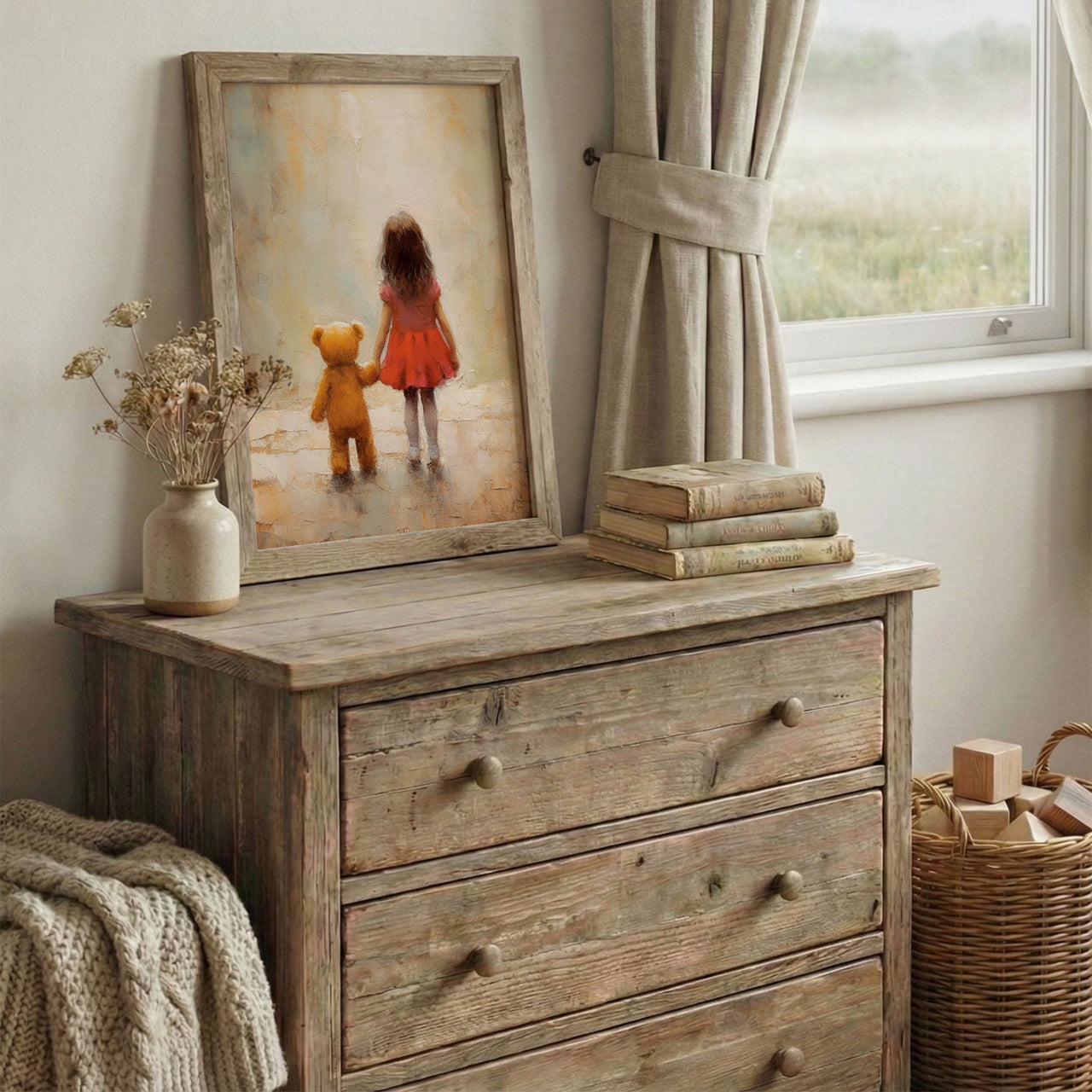 Rustic Bear Wall Decor – Animal Nursery Print