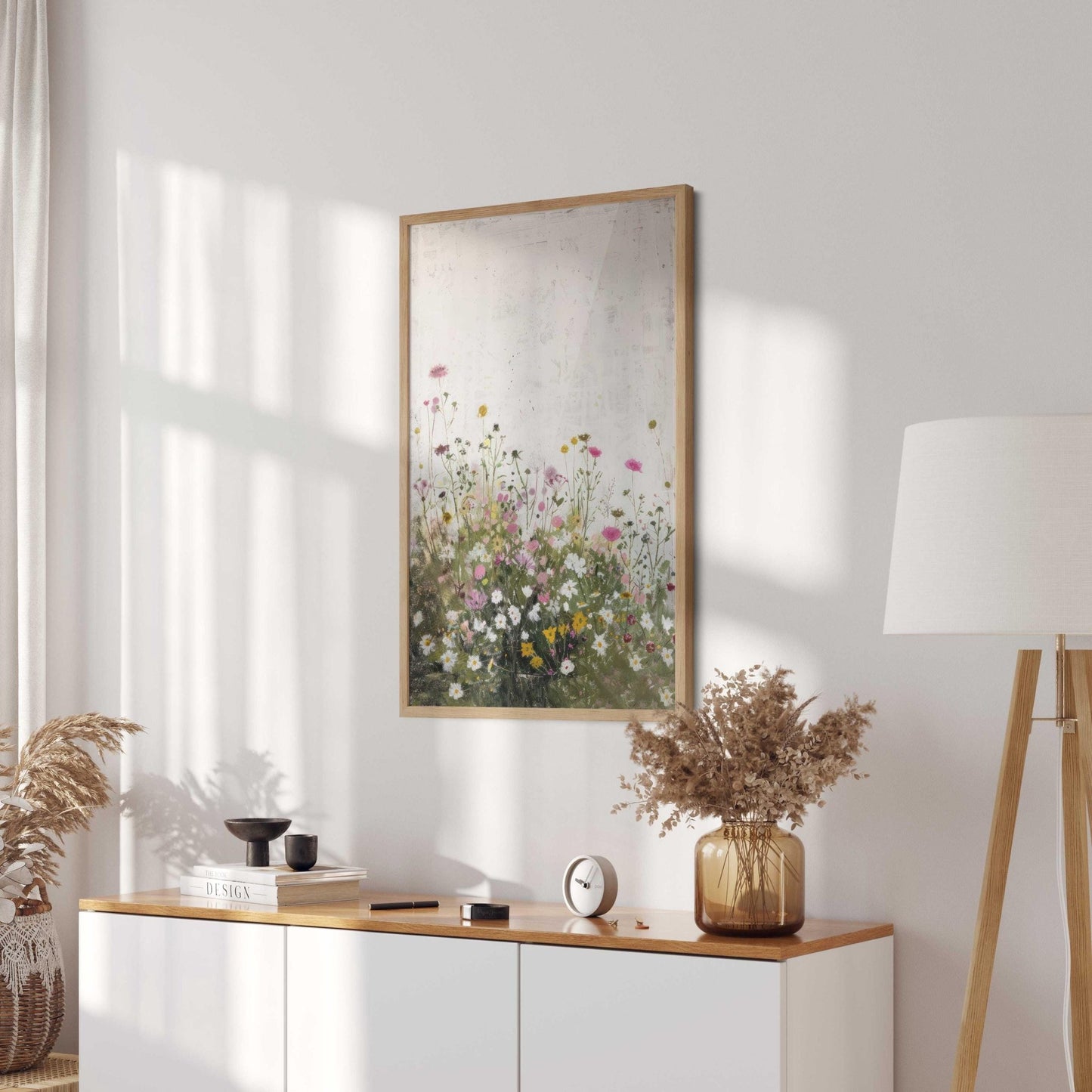 Rustic Floral Print, Wildflower Field Decor, Vintage Nursery Wall Art - WildfieldPrints